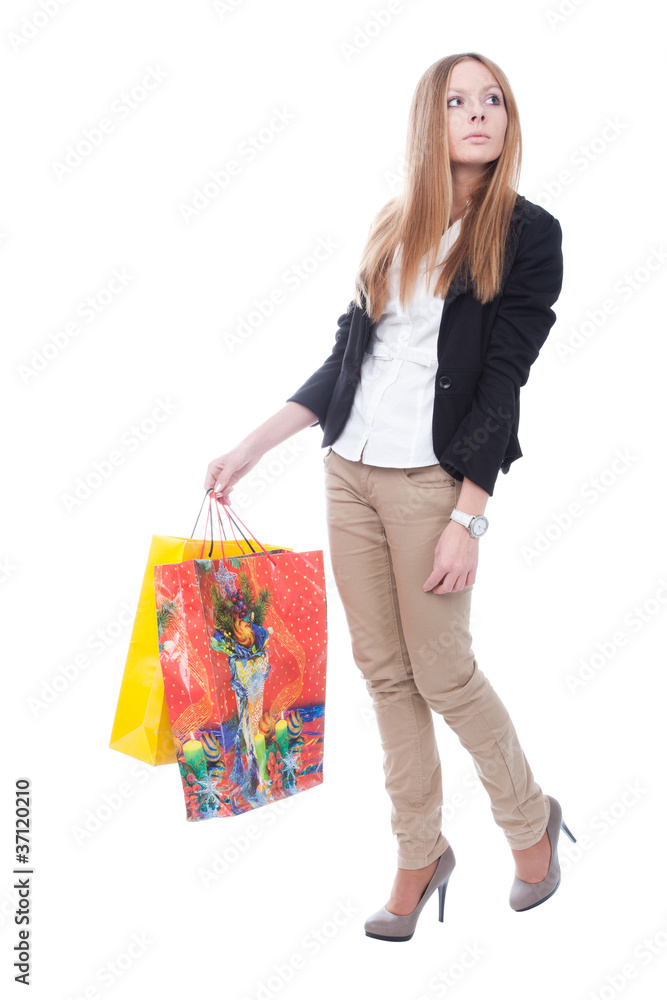 girl with a packet girl with a packet