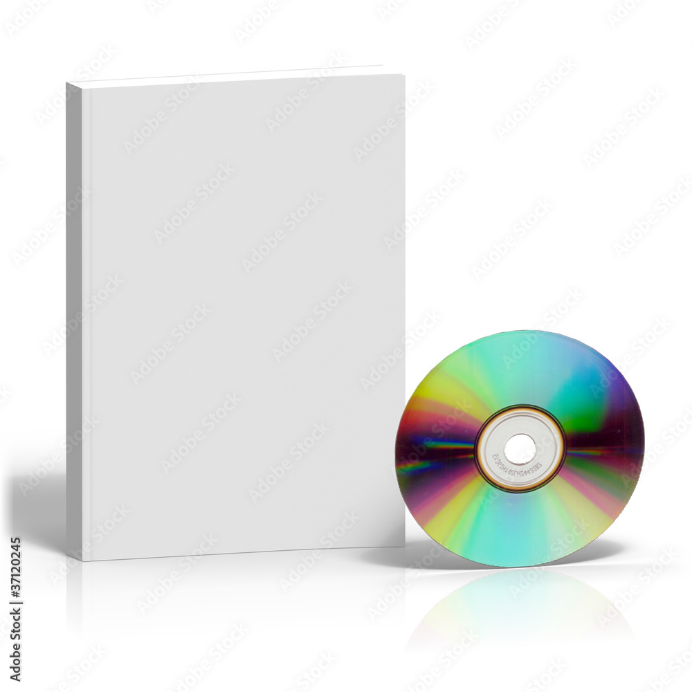 Couverture de livre personnalisable et son disque laser Couverture de livre personnalisable et son disque laser