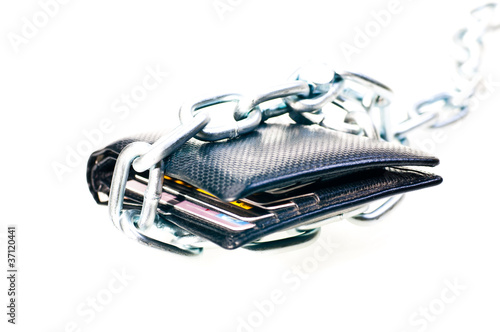 Chained black wallet