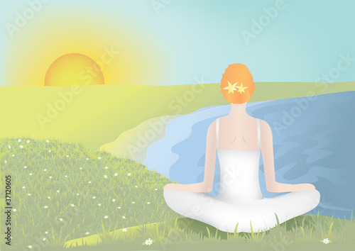 Young woman meditating