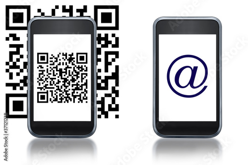 Fototapeta Smartphone, fonctionnement du code QR