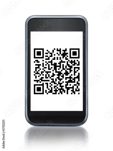 Naklejka Smartphone et code QR