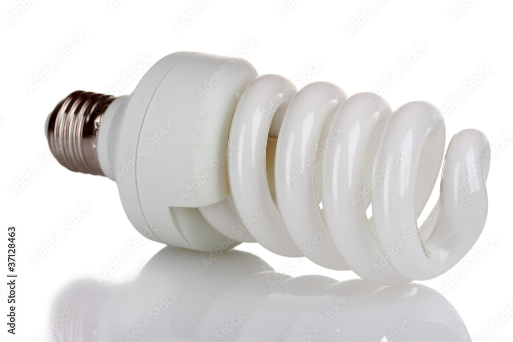 energy saving light bulb isolated on white energy saving light bulb isolated on white