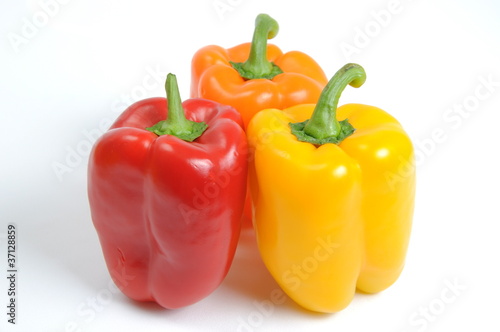 Colorful bell peppers with clipping path