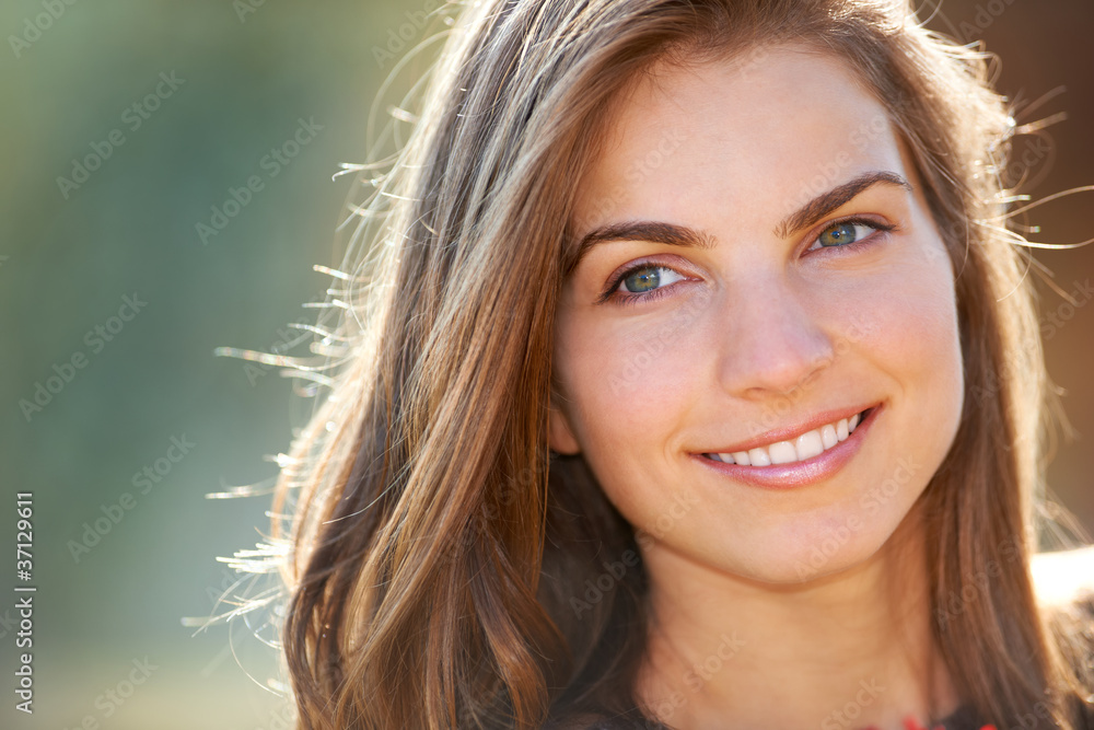 Closeup portrait of young woman Closeup portrait of young woman