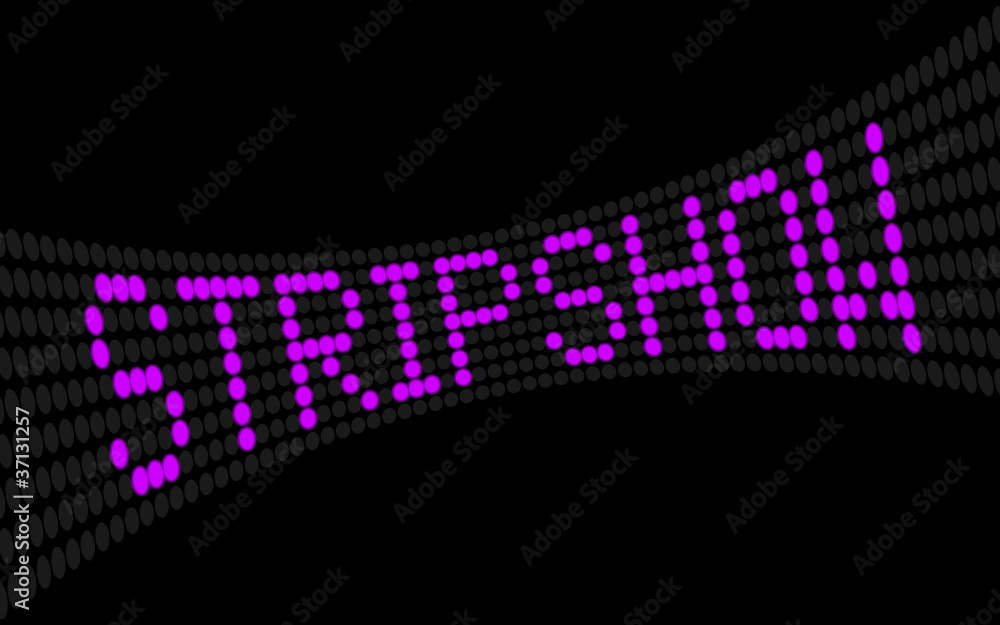 Obraz premium led lauftext stripshow I