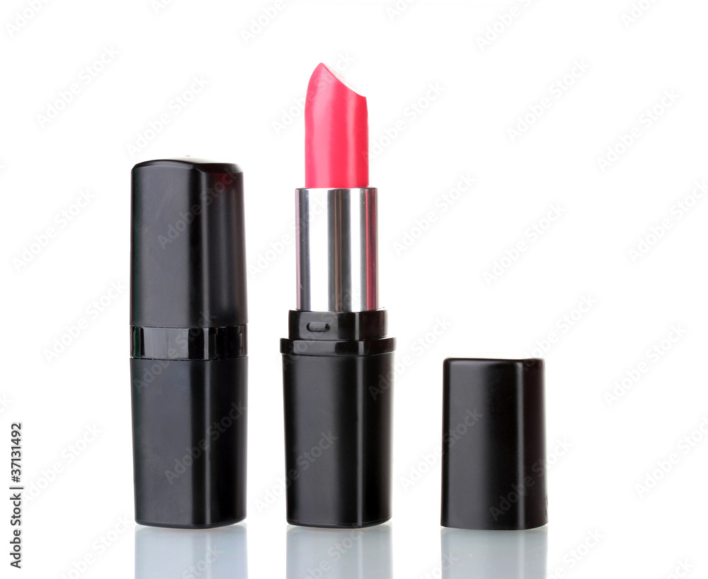 Obraz premium Red lipstick isolated on white background