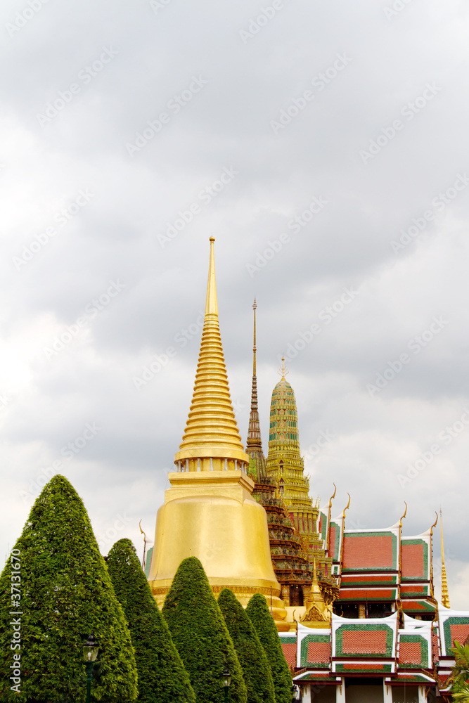 Naklejka premium Wat phra kaew, Grand palace, Bangkok, Thailand