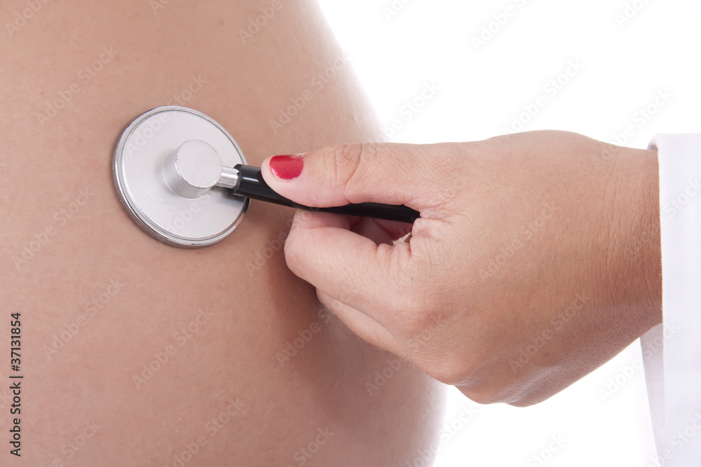 Fototapeta premium stethoscope to hear the baby heart