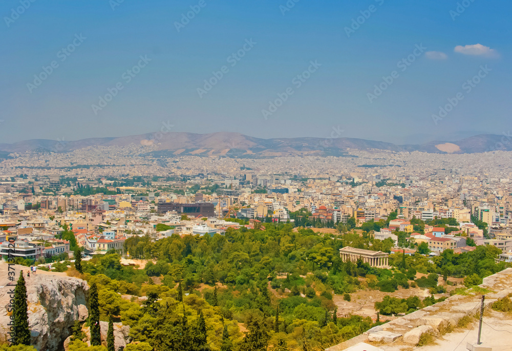 Beautiful panorama of Athens