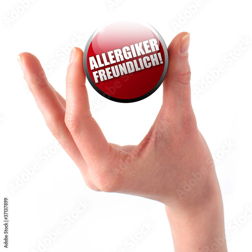 Allergikerfreundlich! Button, Icon