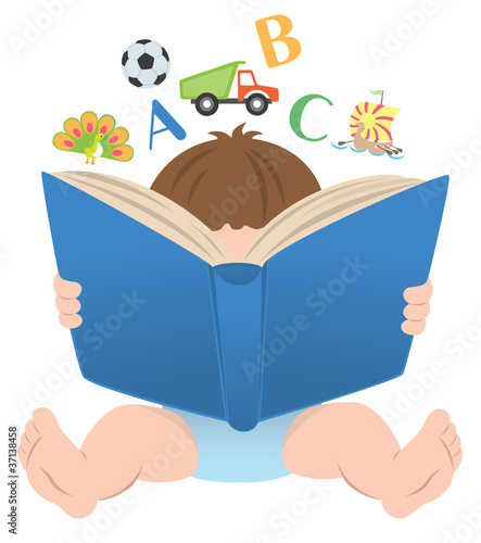 child with a book
