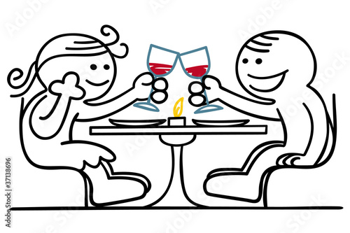 figur flirtet beim essen