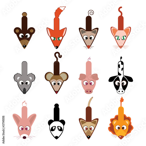 animal cursors vector