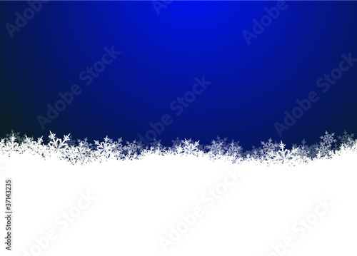 Schneekristalle, blauer Hintergrund, Winter, kristallklar
