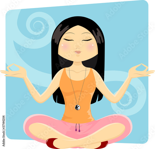 girl practicing yoga