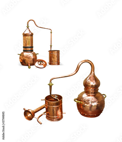 Tableau sur toile alcohol distillery - alembic copper