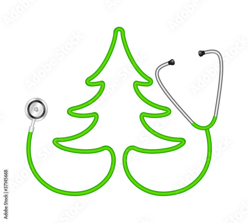 Stethoscope in shape of tree