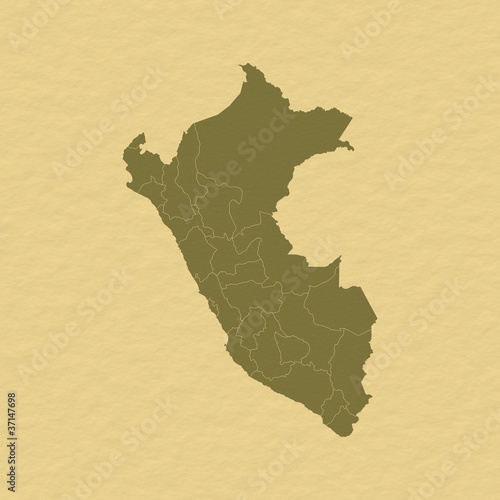 Obraz na plátne Map of Peru