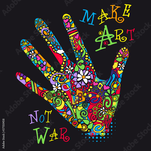 main paix signe symbole fleur