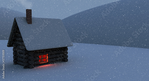 Fotografie Snowbound hut