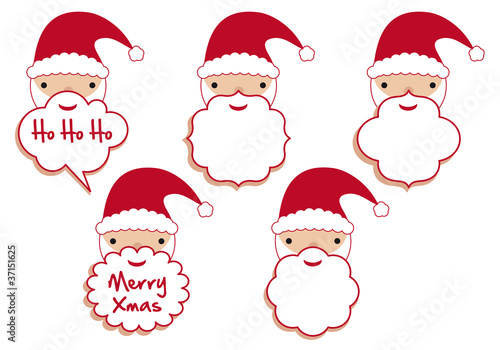 santa beard frames, vector
