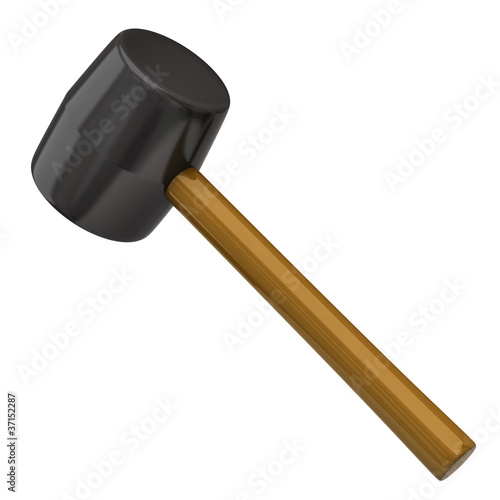 Rubber Mallet isolated on white background