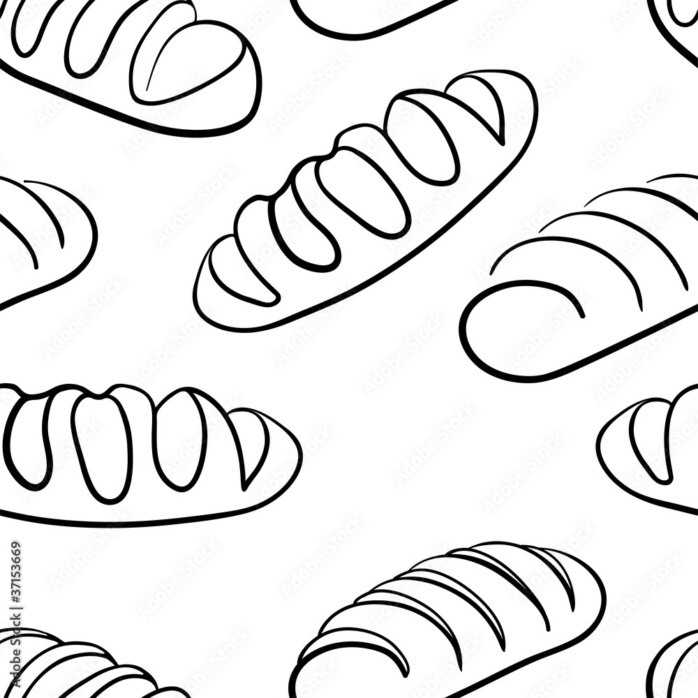 loaf of bread. Seamless wallpaper. loaf of bread. Seamless wallpaper.