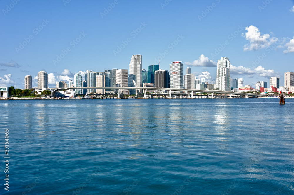 Fototapeta premium Miasto Miami Skyline