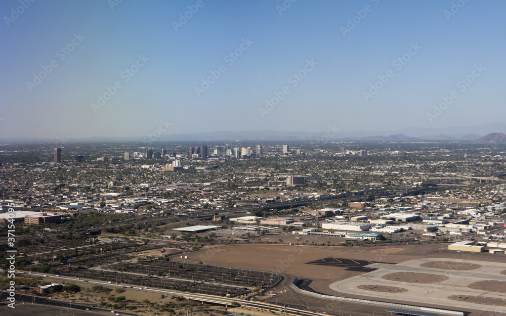 Bird-eye view of Phoenix, AZ Bird-eye view of Phoenix, AZ