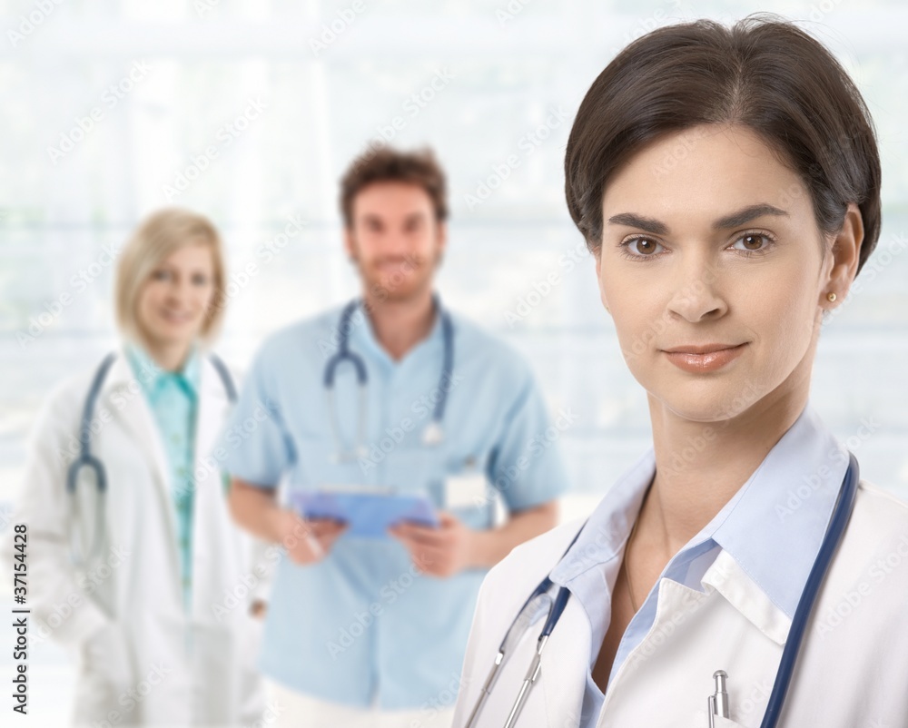 Fototapeta premium Doctors standing in lobby