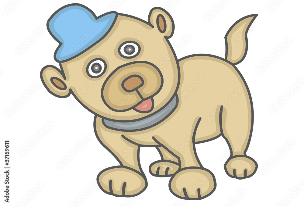 Puppy with blue hat Puppy with blue hat