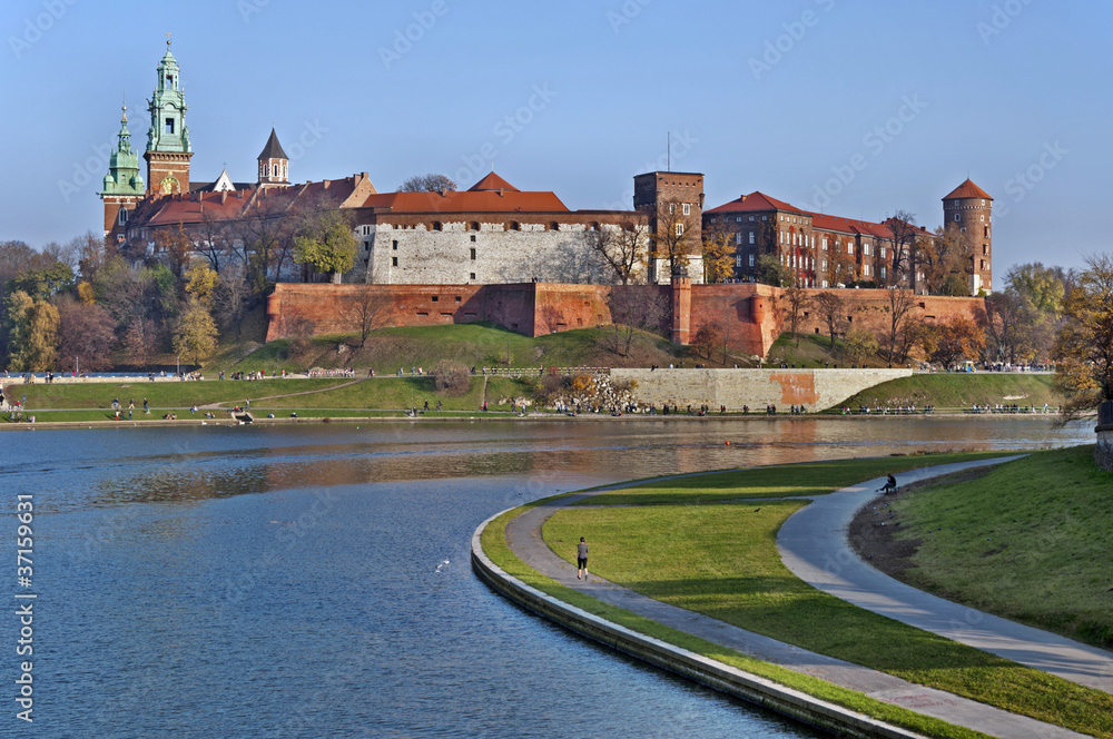 Wawel Castle and Vistula River Wawel Castle and Vistula River