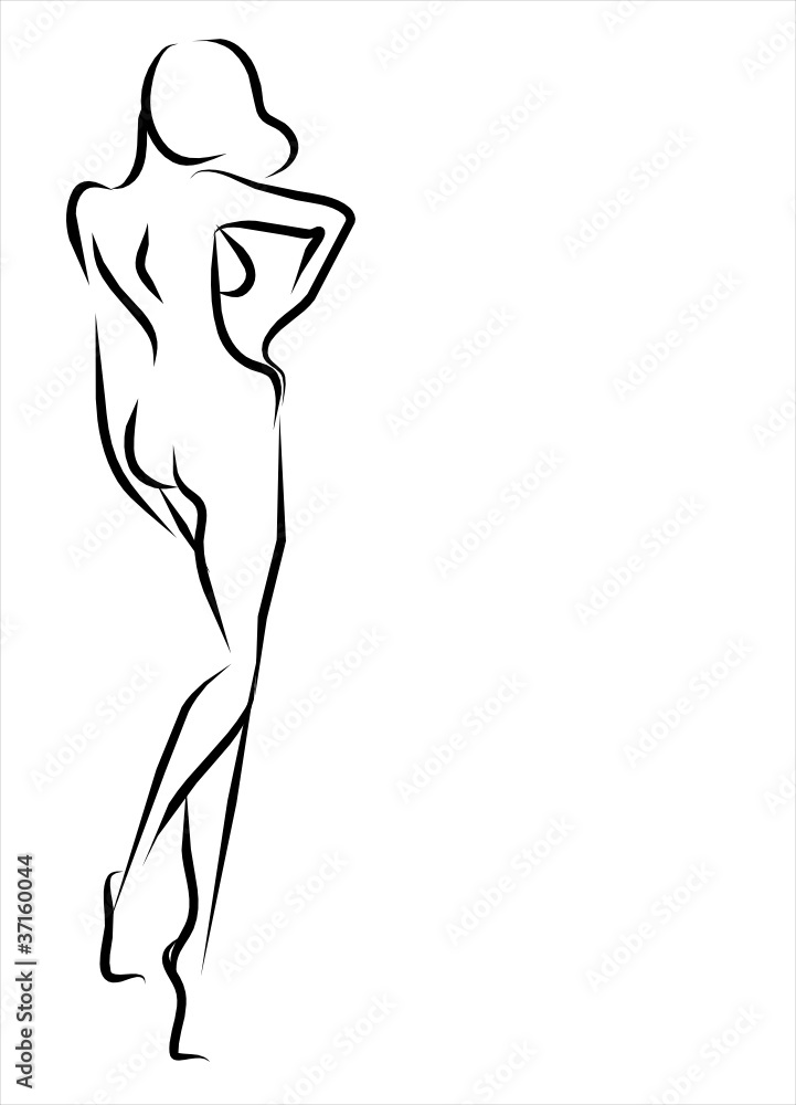 VECTOR Background with the beautiful young woman VECTOR Background with the beautiful young woman