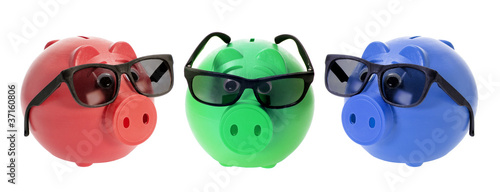 Piggybanks with Sunglasses