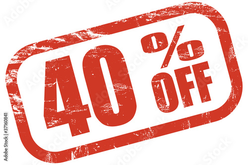 Grunge Stempel rot 40 PERCENT OFF