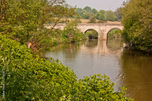 Bridge over the river medway at Teston in the kent countryside photo