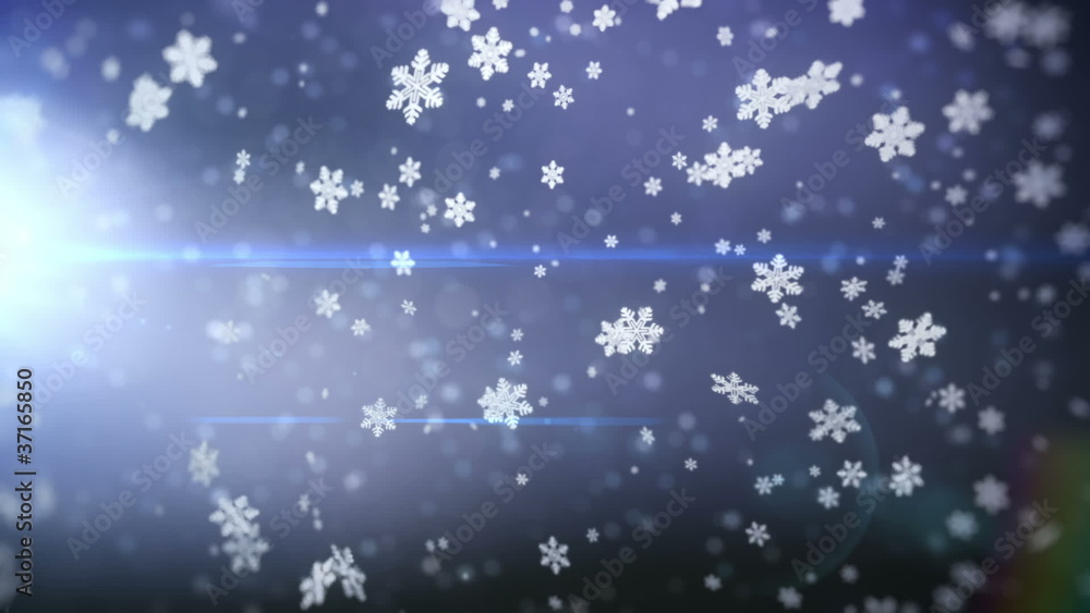 Falling snowflakes. Loop Falling snowflakes. Loop