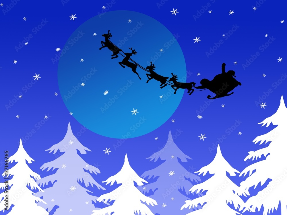 Fototapeta premium Santa`s sleigh