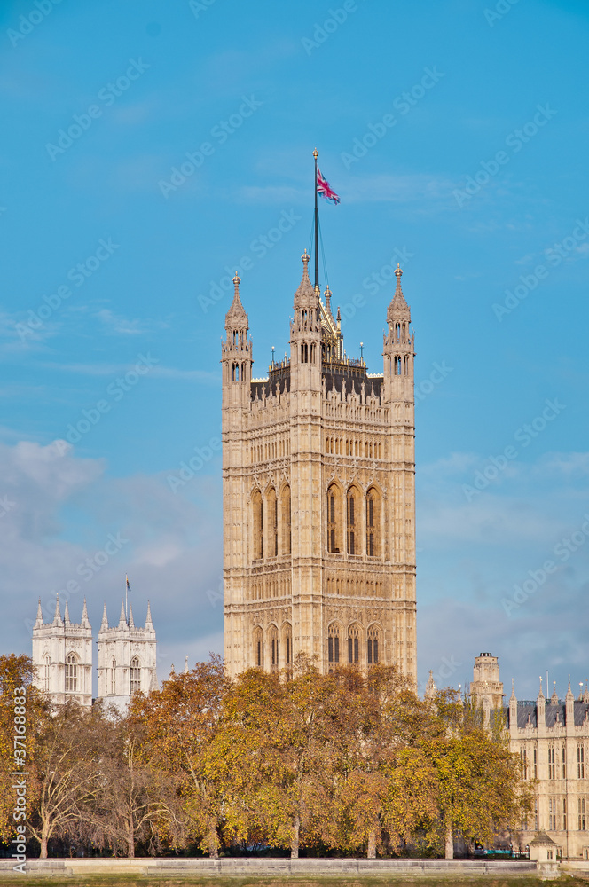 Houses of Parliament at London, England