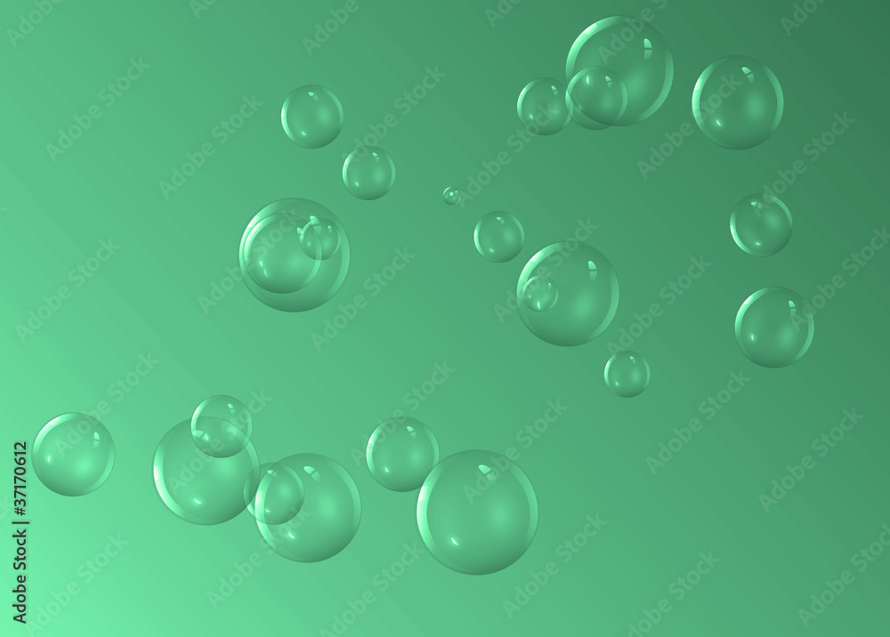 Green  Bubble background.
