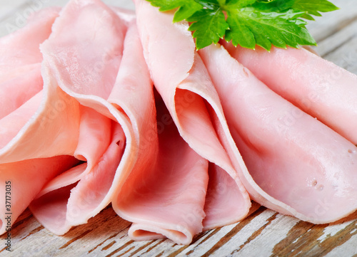 Принти на полотні slices of ham