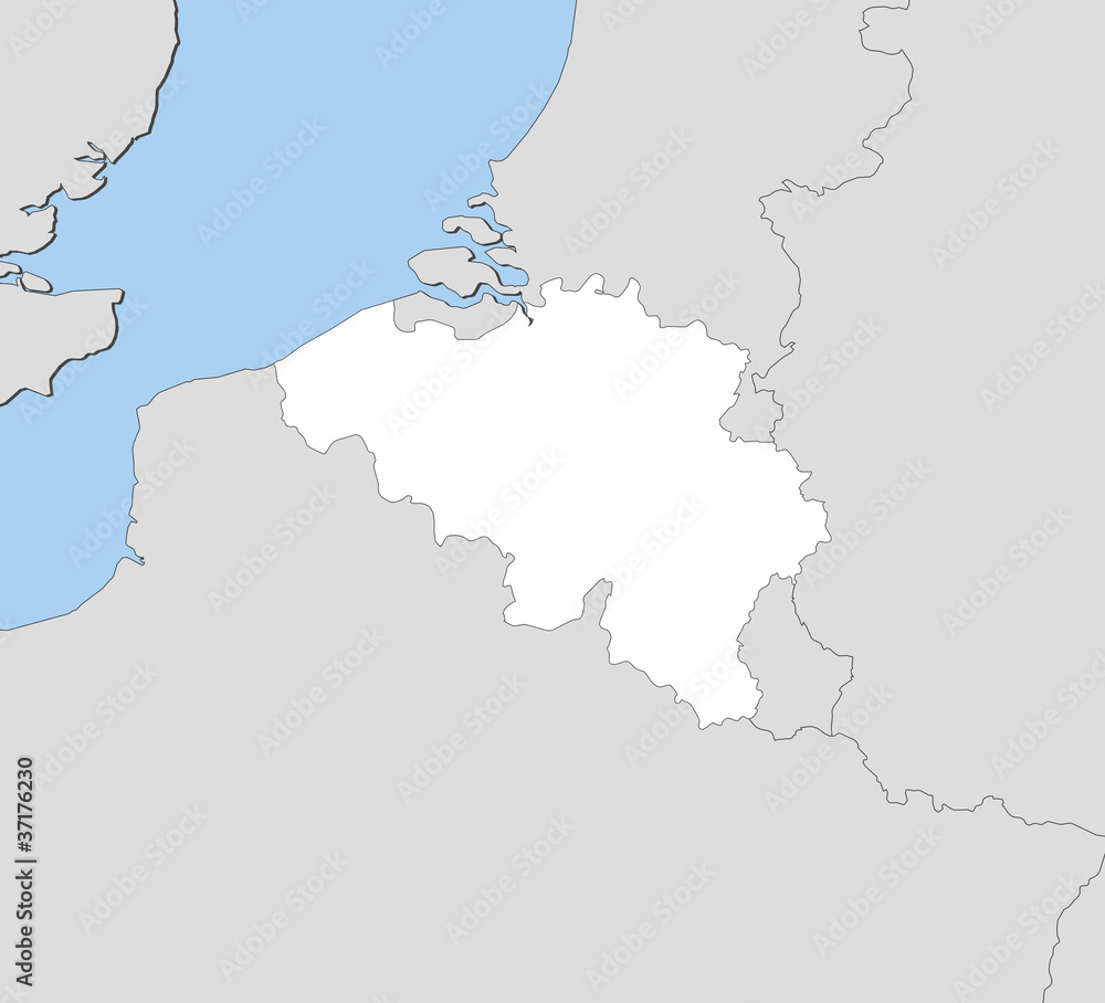 Fototapeta premium Map of Belgium