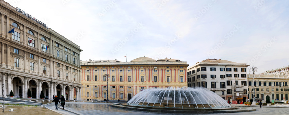 Fototapeta premium piazza De ferrari a Genova