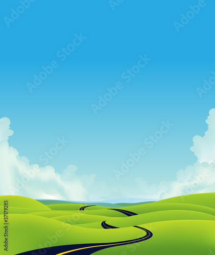 Deep Country Road Landscape