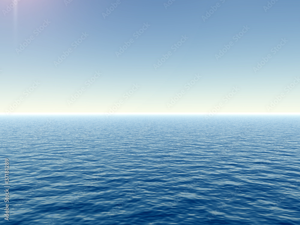 Fototapeta premium High resolution blue water and sky