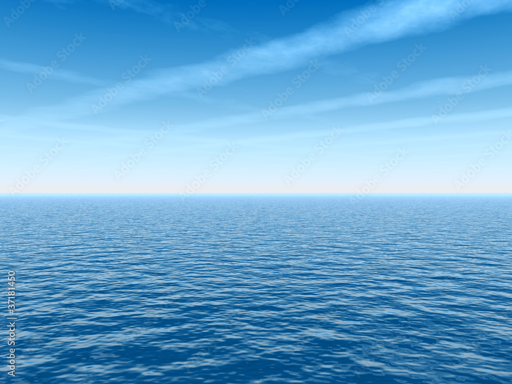 Obraz premium High resolution blue water and sky