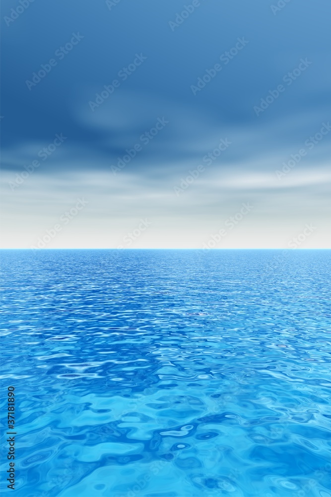 Obraz premium High resolution blue water and sky