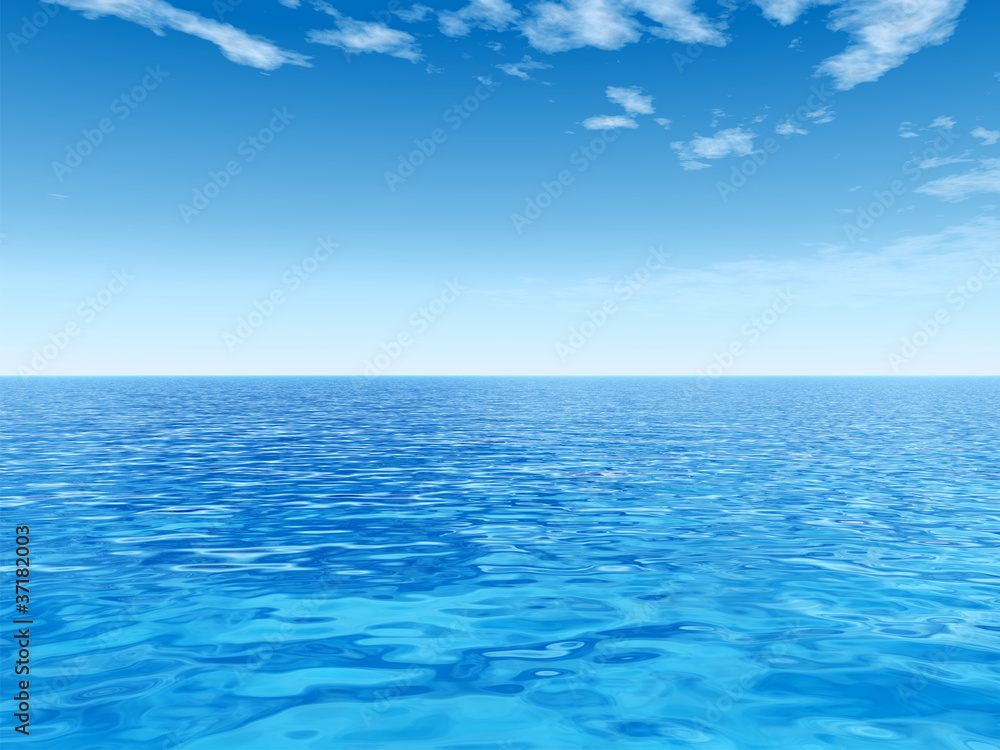 Fototapeta premium High resolution blue water and sky