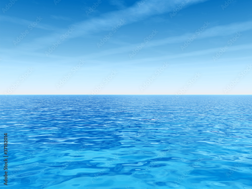 Fototapeta premium High resolution blue water and sky